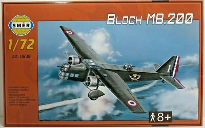 SMER BLOCH MB 200,Armée d l'air,WW II,Bausatz 1:72,0939,145 Teile,OVP,NEU