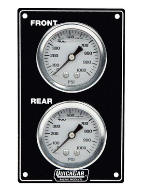 QuickCar 61-105 Mini Brake Bias Gauge Panel Vertical 0-1500PSI 1 5/8psi Black - Image 1 of 3