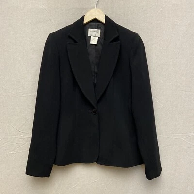 Hugo Buscati Collection Women’s Blazer Jacket Black Single Button style Size 8 - Image 1 of 4