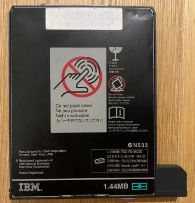 Unidad de disquete IBM ThinkPad 1,44 MB FD-05CSB TEAC P/N 08K9604 19308410-04 Foto 1 de 4
