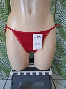 PIEGE LINGERIE STRING FEMME TAILLE 38 COULEUR ROUGE REF SP1256ST - Imagen 1 de 4