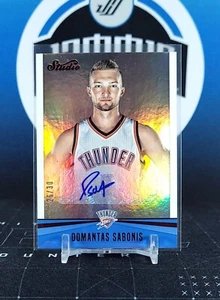 2016-17 Panini Studio 43 Domantas Sabonis Auto 26/30 Thunder - Picture 1 of 1