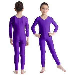 Kids Girls Leotard Workout Jumpsuit Active Unitard Uniform Bodysuit Ballet - Picture 1 of 125