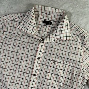 VTG Daks London Short Sleeve Button Up Shirt Mens Large Casual Check Adult EUC - Picture 1 of 6