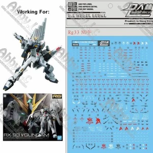 for RG 1/144 RX-93 Nu D.L Dalin WaterSlide Decal Stickers RG33 - Picture 1 of 3