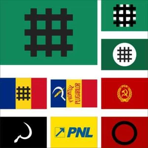 Rumänien Flagge Eiserne Garde Legionärsbewegung Frontul Plugarilor PCR PND PNL PNT - Bild 1 von 12
