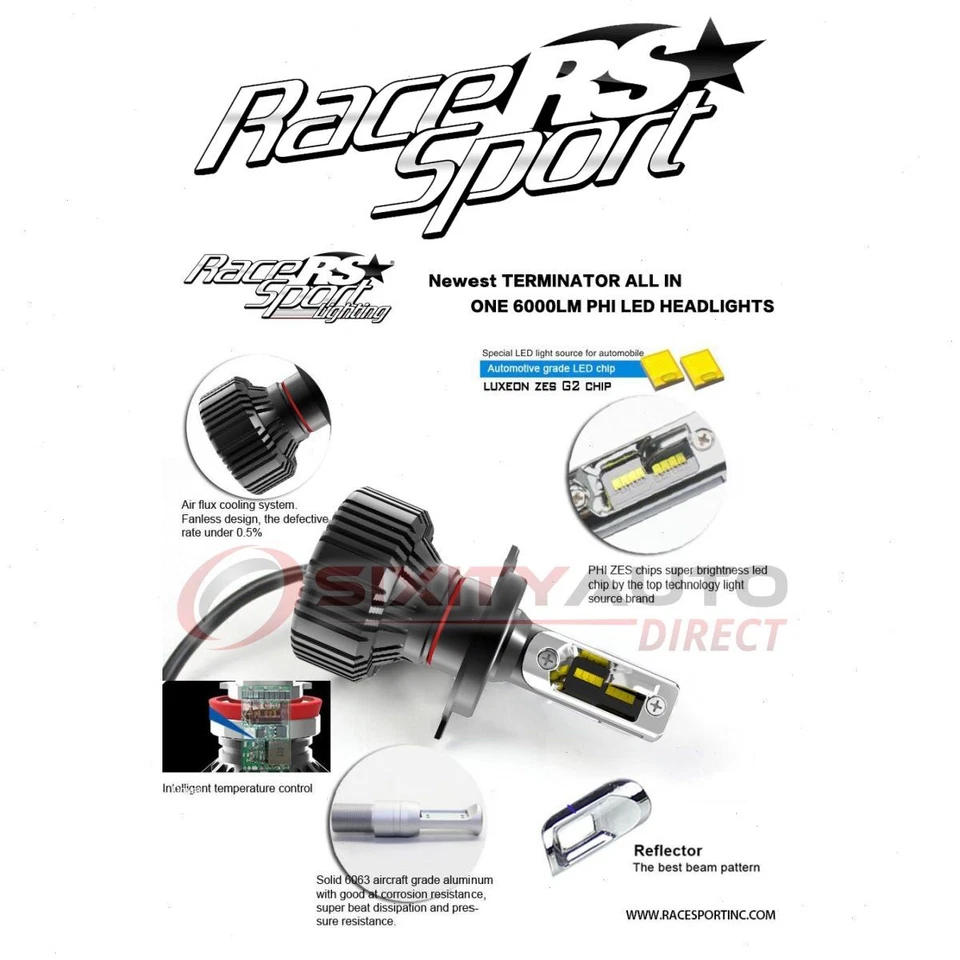 Race Sport Headlight Conversion Kit for 1996-1999 Acura SLX - Electrical xo Foto 1 de 4