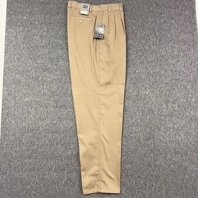 Bugle Boy Pants Mens 34x32 (Fits 31x32) Khaki Pleated Classic Chino - NEW - Image 1 of 4