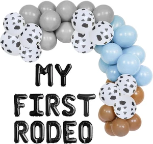 Cowboy or Cowgirl Gender Reveal Balloons, 6Pcs Set (3X35" Cowboy Hat, 3X32" Cowg - Picture 1 of 17
