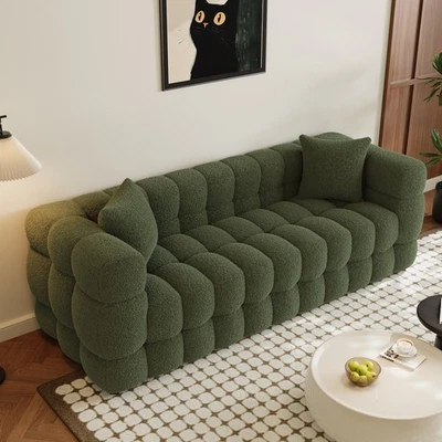 Sofá sofá moderno 68,5" 114,2" 130,7" de gran tamaño seccional curvo de lujo sin hueso Foto 1 de 4