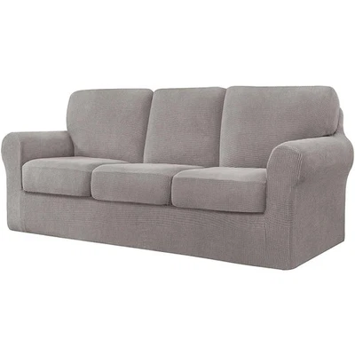 7 件套弹力沙发套适用于 1 底套 3 垫沙发套和 3 个靠背... — 第 1/4 张图片