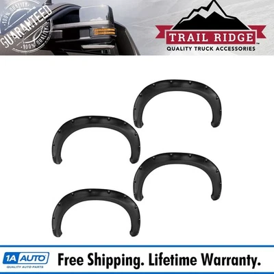 Trail Ridge Fender Flare Kit Bolt On Pocket Rivet Style Smooth Set of 4 for F150 - Imagem 1 de 4