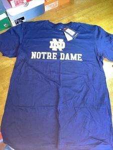 Fanatics Notre Dame T-Shirt Navy Brandneu Gr. Large Neu mit Etikett - Bild 1 von 6
