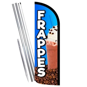 FRAPPES Premium Windless Feather Flag Bundle (Complete Kit) OR Optional Replacem - Picture 1 of 4