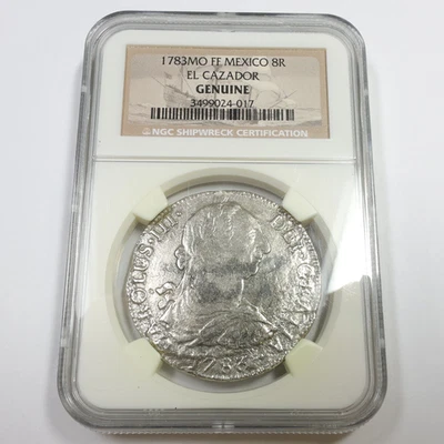 1783 MO FF NGC Genuine - Shipwreck El Cazador Mexico Silver 8 Reales Coin 57711A - Image 1 of 3