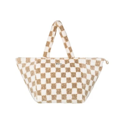 Bolso de Mano Billabong Mujer Dreamaway Sherpa Cremallera Top Logo Parche Compras - Caqui Foto 1 de 4