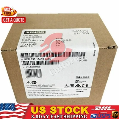 Nova CPU Siemens 6ES7 211-1AE40-0XB0 6ES7211-1AE40-0XB0 SIMATIC S7-1200 1211C - Imagem 1 de 3