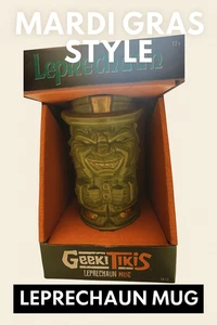 Geeki Tikis Leprechaun Mug Collectible Drinkware Green Ceramic Cup 18oz Horror - Picture 1 of 6