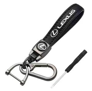 For Lexus Luxury Leather Keychain Keyring Logo Car Key Ring - Picture 1 of 6