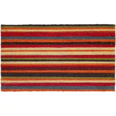 Multicolor 29 pulgadas X 17 in. Alfombrilla antideslizante para puerta interior/exterior Coir Foto 1 de 4
