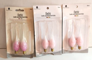 6 Bulbs Nicole Silicone Replacement Candle Lamp Bulbs Flame Shape 120V 5 Watt - Picture 1 of 4