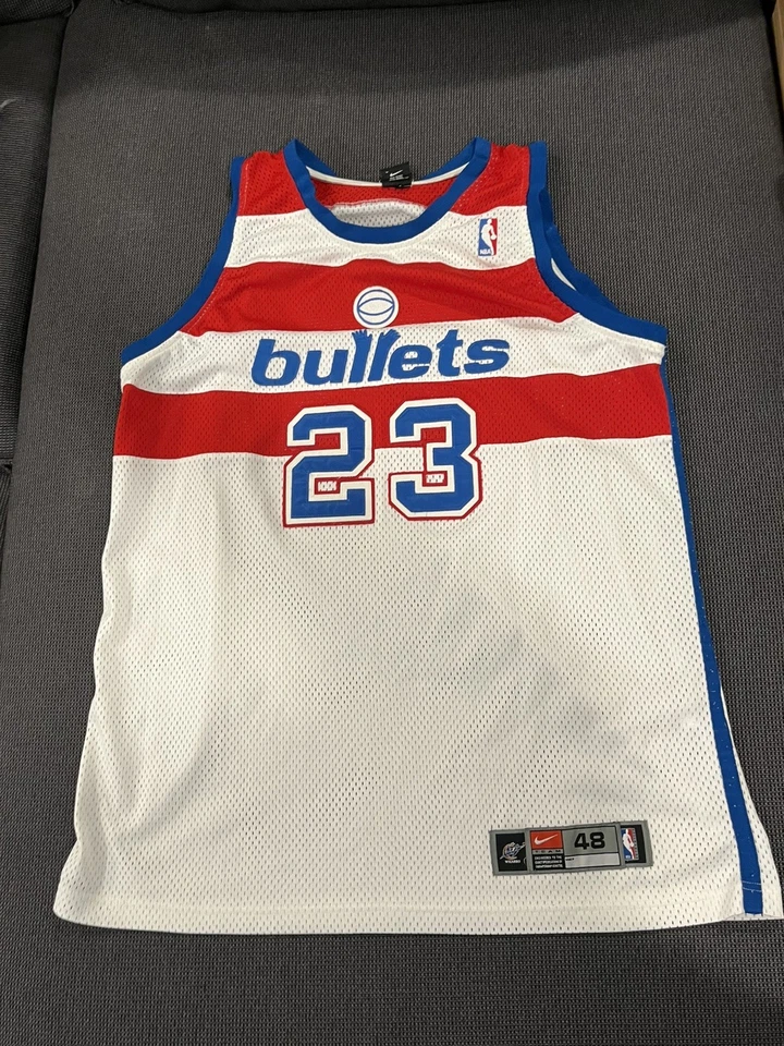 Nike Washington Bullets Michael Jordan Jersey White Throwback Size XL 48 - Image 1 of 3
