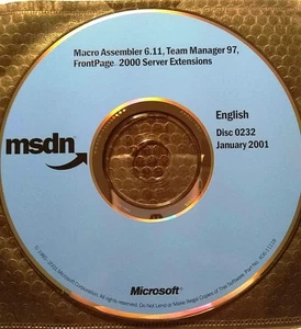 Microsoft Macro Assembler 6.11 Team Manager 97 FrontPage 2000 Server w/ License - Afbeelding 1 van 1