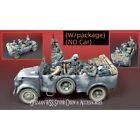 1:35 Figurki żywiczne Model 4 Niemieccy żołnierze montowani na samochodzie z II wojny światowej (w/pakiet)