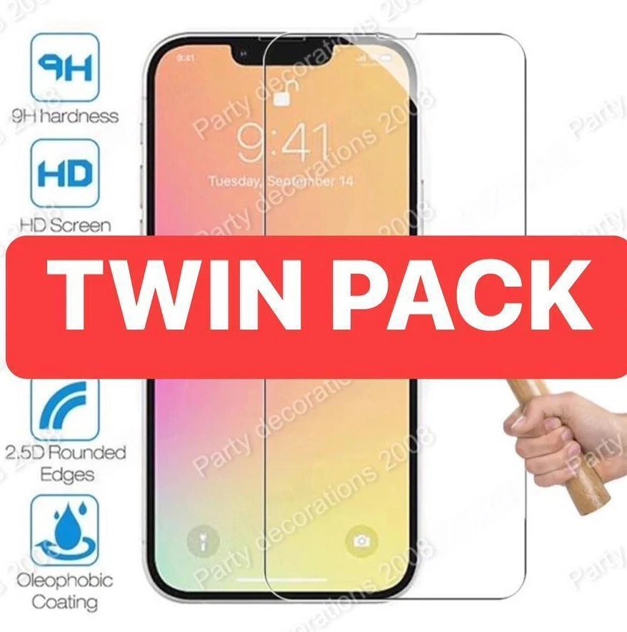 iphone glass Tempered Screen  Screen Protector 17air 16 15 14 13 12 11 pro max X - Image 1 of 1