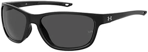 Under Armour Unisex Undeniable Oval Sunglasses – Shiny Black Frame/Black Lens - Picture 1 of 7