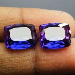 Cuscino Tanzanite 16 Ct VIOLA Estremamente Naturale CERTIFICATO Gemma Sciolta - Foto 1 di 6