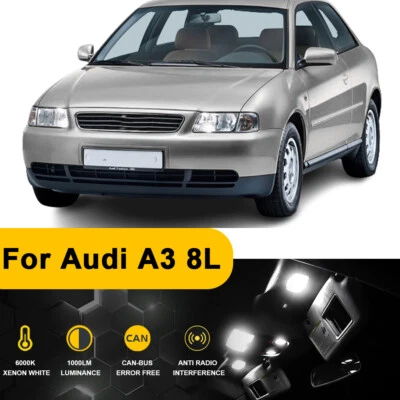 Kit de paquete 12X luces interiores LED blancas para AUDI A3 S3 RS3 8L 1996-2002 + HERRAMIENTA Foto 1 de 4