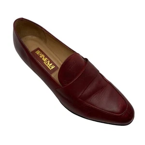 Ipanema Womens 8.5 Med Slip-On Heel Loafers Leather Wine Burgundy - Picture 1 of 10