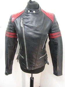 VINTAGE 70'S MOTO-CUIR PARIS LEATHER MOTORCYCLE JACKET SIZE XS - Picture 1 of 19