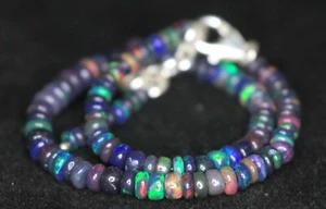 Opal Bracelet Ethiopian Opal 925 Sterling Silver Bracelet Gift for Men & Women - Picture 1 of 3