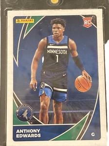 2020 Panini NBA Sticker and Card Collection Anthony Edwards RC #81 Timberwolves