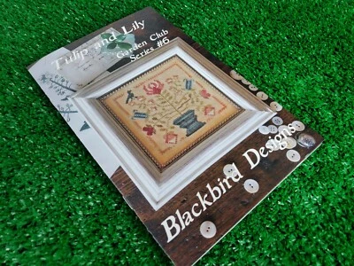 Tulip and Lily - Cross Stitch Pattern - Blackbird Designs Garden Club Series 6 - Image 1 of 4