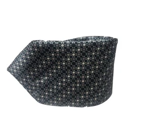 Bugatchi Uomo Mens Colorful Geometric Pattern on Black, Gray, White Silk Necktie - Picture 1 of 9
