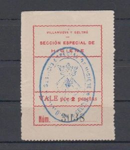 VILLANUEVA Y LA GELTRU.  EDIFIL NO CATALOGADO - Picture 1 of 2