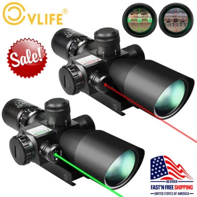 Escopo iluminado duplo CVLIFE 2.5-10x40e com montagem de 20 mm e mira laser vermelha/verde - Imagem 1 de 4