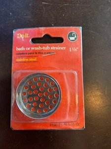 BATH or WASH-TUB STRAINER 1-3/8" stainless steel Do It Best 415615 New! - Picture 1 of 2