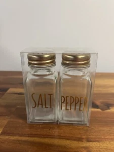 Glass Salt & Pepper Shakers - Removable Lids - New In Package - Picture 1 of 2