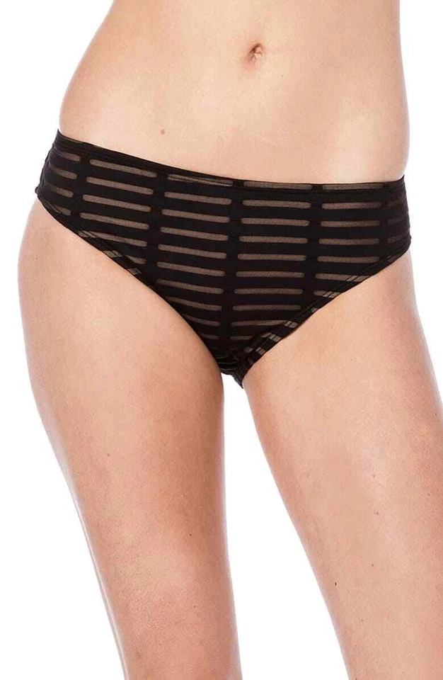 Kenneth Cole Black Womens Size Large L Hipster Bikini Bottom Swimsuit