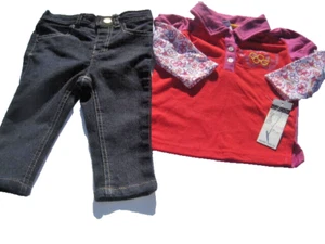 NWT - Googi outfit - 3-6 mo - dbl slv henley top + jeans emb Coogi bk pkt CUTE! - Picture 1 of 5