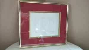 Cathey December Original Intaglio Pressed Paper "Bonnet" #136/500 Framed 16"x14" - Picture 1 of 8