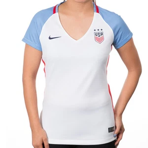 Nike Dri-Fit USA Heim Fußball Trikot Damen Gr. S M L weiß rot blau 724675 100 - Bild 1 von 8