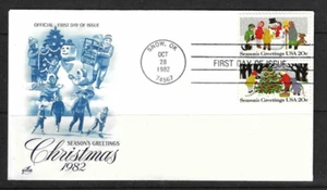 US SC # 2028 and 2030 Christmas Children FDC . Artcraft Cachet . - Picture 1 of 1