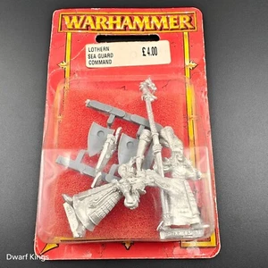 Warhammer Lothern Sea Guard Command Group Vintage Sealed Metal 5th Ed 1997 - Picture 1 of 8