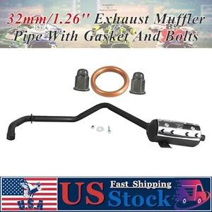 32mm/1.26'' Exhaust Muffler Pipe  For 70cc 90cc 110cc 125cc ATV Go Kart Coolster - Bild 1 von 13