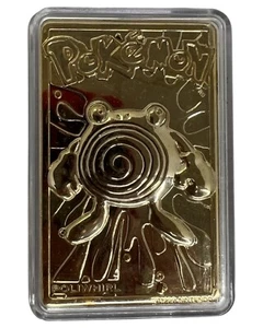 VTG Poliwhirl Pokemon Card 1999 Gold-Plated 24k BurgerKing - Picture 1 of 5